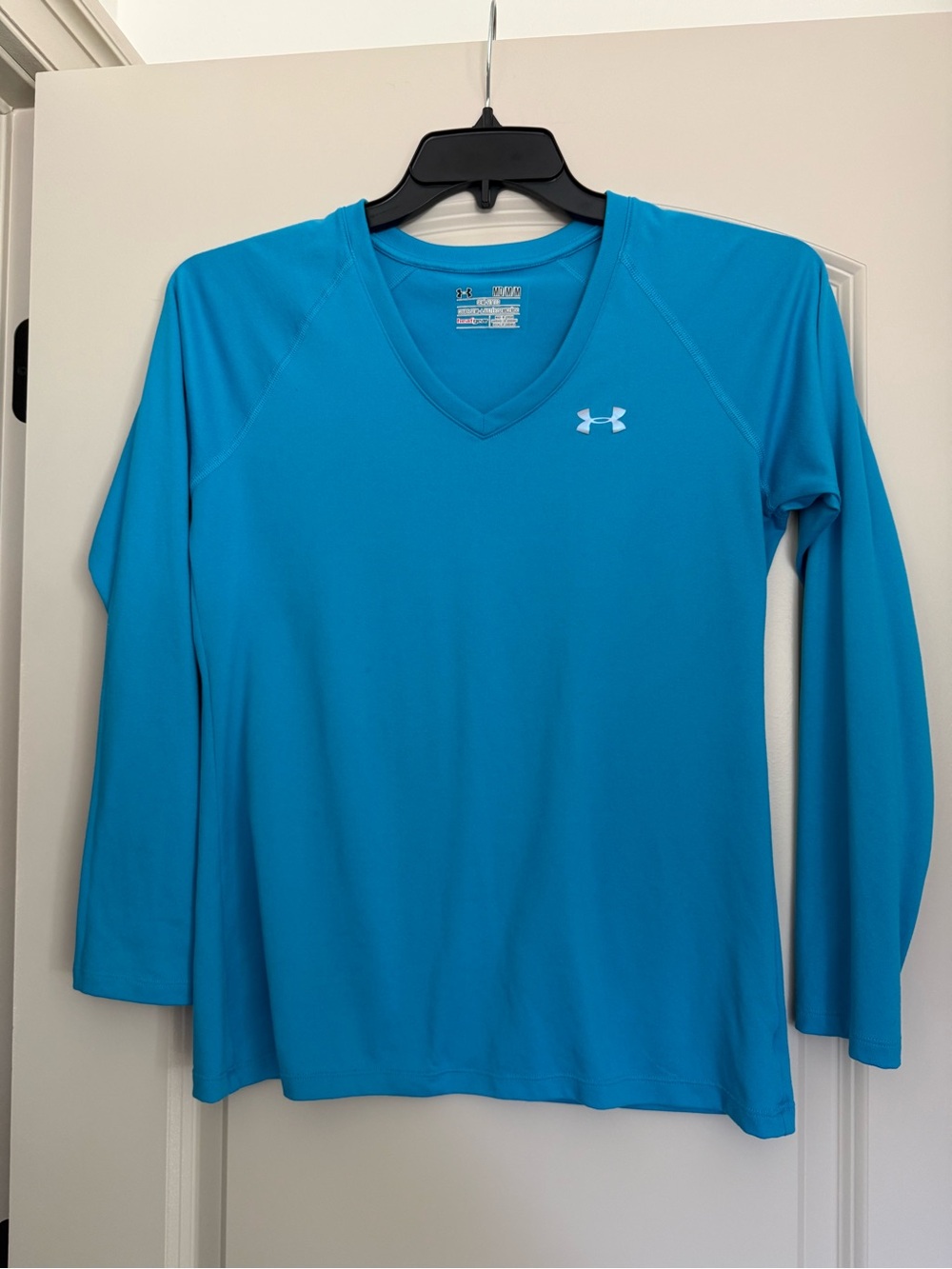 Under Armour Women's Long-Sleeve V-Neck Performance Top - Turquoise Blue